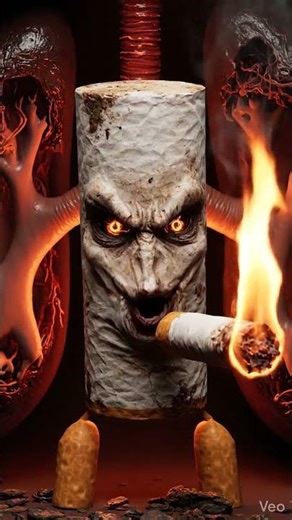 The Hidden Danger of Smoking: A Dark Surreal Animation#vairalshort #trending