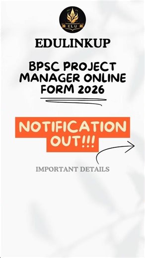 🚨 BPSC Project Manager 2026 Online Form STARTED | Apply Now!
