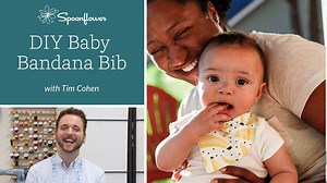Whether you need a gift for a baby shower, something for your own little one, or are looking for new projects to stock your Etsy store with, bandana bibs are just the thing! Download your free pattern and see the full tutorial: http://bit.ly/2t0zOx7 | Spoonflower