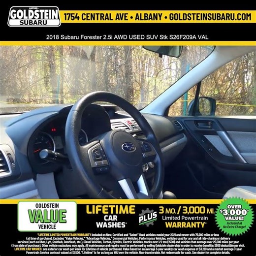 2018 Subaru Forester 2.5i AWD USED SUV Stk S26F209A VAL