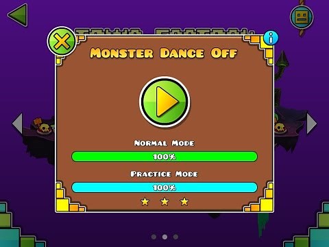 Geometry Dash World Walkthrough - Level 10 (Monster Dance Off)