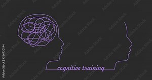 Cognitive training. Unraveling tangled tangle. Health care and business concept. Metaphor of problem solving, chaos and mess, difficult situation. Human brain transformation
