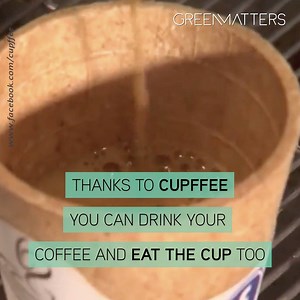 This eco-friendly coffee cup doubles as a tasty treat. via Cupffee | Green Matters