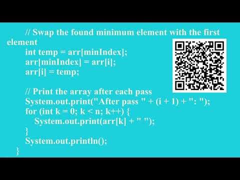Applying Selection Sort in Java | Q2 Java L18 P3 | SMILE ROAD