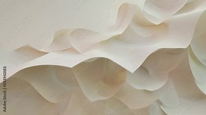 Animated Papercut of waves with details in a light color.