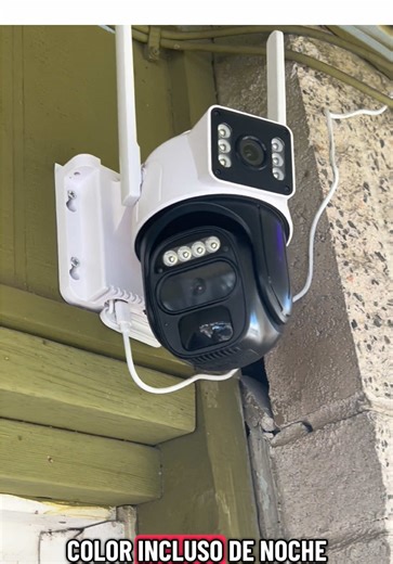 2K HD WiFi Camera with Solar Panel&equipped with spotlight PlR motion detection color night vision waterproof black safety wireless camera dual lens no dead angle automatic tracking