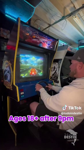 Over here wondering WHY we took so long to visit this place! 🤩 Rad Bar is a hidden arcade bar in #FortWaltonBeach with over 80 beers available at all times! 🍻 It’s 18 and up after 9pm, with a $10 cover charge that includes UNLIMITED play on all the arcade games! 🕹️ We played several from our childhood and had so much fun reminiscing — from video games to pinball machines, to the Wii, the variety is insane and we can’t wait to go back! #ArcadeBar #DestinFlorida #RadBar