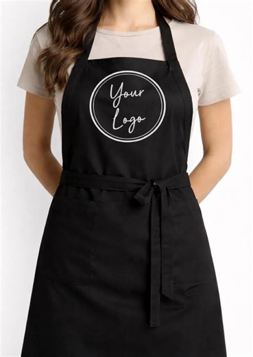 Personalized Logo Apron, Custom Kitchen Apron With Pockets, Women Customized Print Apron, Chef Gift, Custom Men Apron, Custom Kids Apron - Etsy