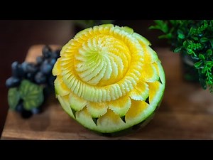 Watermelon Carving Tutorial for Beginners | Watermelon Carving Step by Step #easywatermeloncarving