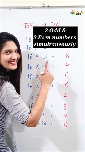 Table of 16 #tableof16 #table #maths #mathsscam