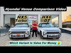 New Hyundai Venue HX5 Turbo Vs HX6 DT 2025 || Full Comparison 🔥