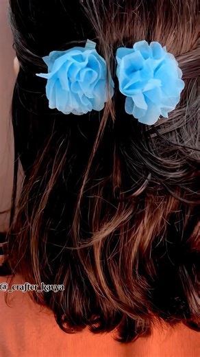 DIY Flower Hair Clip from Mask🌸 #sorts #viralshorts #craftideas #diy #handmade #hairclips