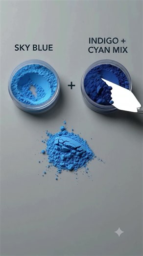 Sky Blue + Indigo + Cyan Mix 😱 What Color Will It Make?