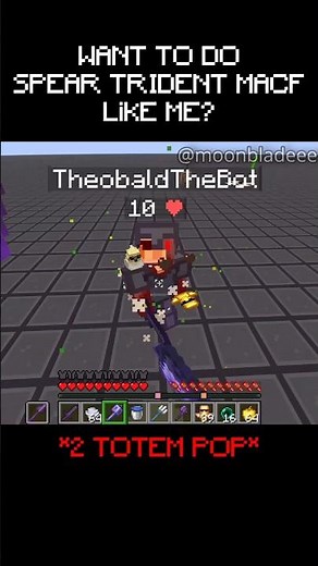 Spear Trident mace tutorial #minecraftpvp #mace