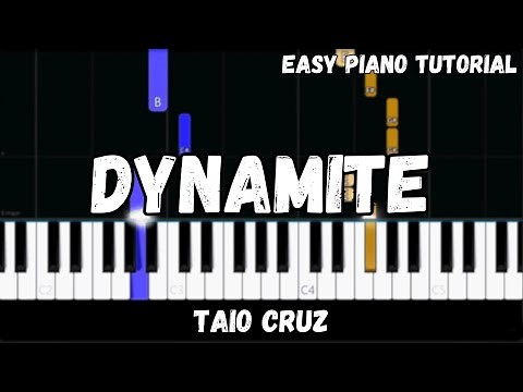Taio Cruz - Dynamite (Easy Piano Tutorial)