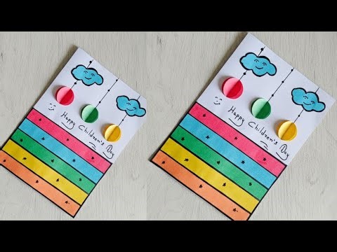 💖 Handmade Children's Day Card DIY | Easy & Heartfelt Craft for children day 🖍️