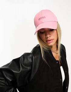 BOSS Ari baseball cap in pink | ASOS