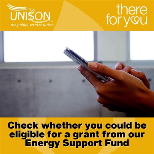 🗓️ SAVE THE DATE - 27 September. If you’re a UNISON member on low pay struggling to pay energy bills, save this date! Our welfare charity #ThereForYou is launching its Energy Support Fund on 27 September, but funds are limited. More details http://unison.org.uk/esf | UNISON