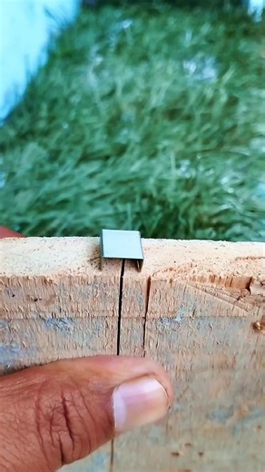 brilliant idea how to join split wood #woodworking #tips #trick