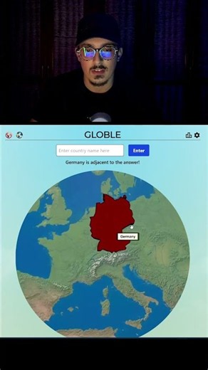 Guessing countries on the globe #geography #challenge #mapping