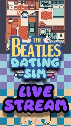 Beatles Dating Sim LiveStream on Twitch on Sat, Feb 7th. #thebeatles #gameboy #gamedev #fangame #gbc