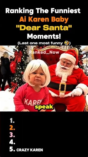 Ranking The Funniest AI Karen Baby Dear Santa Moments 😂🎃#funny #shorts