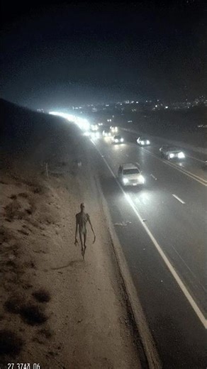 Security Camera Films Strange Humanoid Crossing Remote Road in Chile