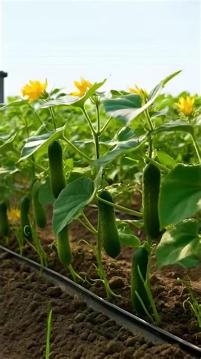 Realistic farming video showing the full growth process of cucumber 🥒