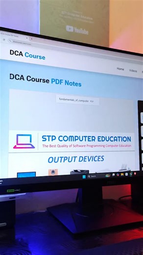 STP Computer Education on Instagram: "DCA Pdf Notes #dca #dcapdfnotes #computer #laptop #pc #viral #reels #shorts"