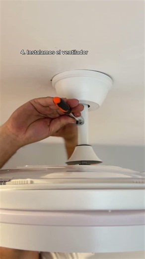 El truco para instalar ventilador de techo sin errores #construcción #tips