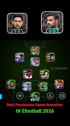 Best Possession Formation In eFootball 2026 #efootball #newformation #short #viral #pesmobile #pes
