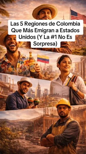 Las 5 Regiones de Colombia Que Más Emigran a Estados Unidos (Y La #1 No Es Sorpresa) Este video explora qué regiones de Colombia han emigrado más a Estados Unidos, desde paisas y costeños hasta rolos y caleños, mostrando cómo la identidad regional colombiana sigue viva dentro de la diáspora colombiana en Estados Unidos. Colombian diaspora Colombians in the United States Colombian culture Colombian identity Colombian stereotypes regiones de Colombia que emigran a Estados Unidos comunidades colomb