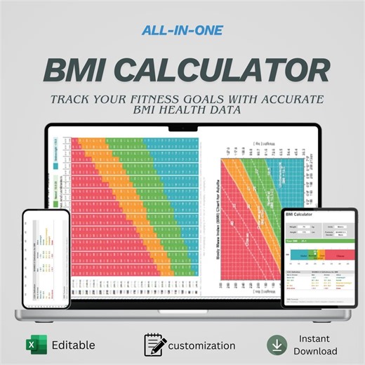 Body Mass Index BMI Calculator Excel Template | Fitness Tracker & Weight Loss Chart | Health Dashboard Spreadsheet - Etsy UK