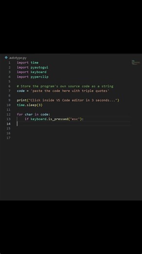 “Autotyping Code Hack in Python!🤯”