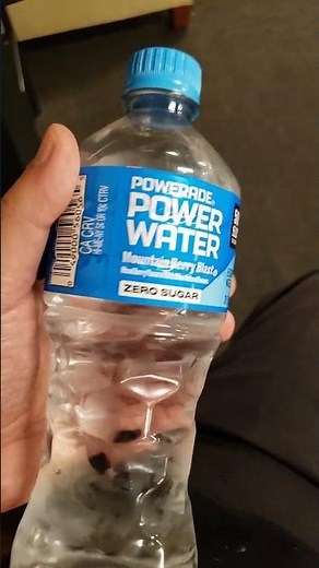Powerade zero sugar power water mountain berry blast.