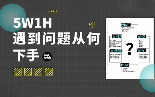 遇到问题无从下手？和别人聊天不知道从哪儿开始？试试 5W1H