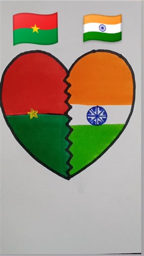 Indian 🇮🇳+🇧🇫||republic day|| #trending #shortsfeed #shorts #viral #2026 #art #drawing #ytshorts #yt