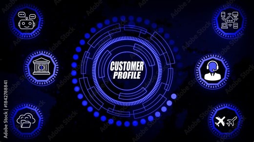 Customer Profile Interface Animation | User Segment Insight Loop, Behavior Pattern Visualization, Audience Classification Workflow & Corporate Target Mapping Display