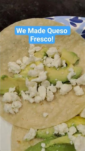 We made queso fresco. The recipe is linked in the description. It's from ‪@VillaCocina‬ Go make it!