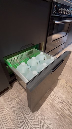 A whole lot of storage - without taking up a whole lot of your space! Our 24” Refrigerator Drawers are one of the easiest upgrades you can give any space - and can be completely integrated into the room with overlay panels! For extra cold storage everywhere → Link in bio. | True Residential