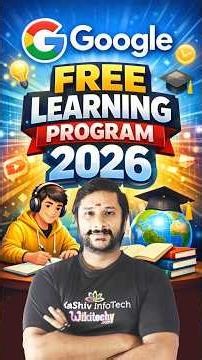 Google Free Learning Program 2026 🚀 Free Courses + Jobs | Kaashiv Infotech Internship