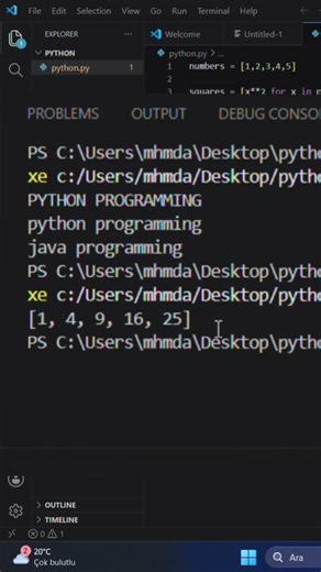 Python Tutorial #coding #programming #python #backend #shorts