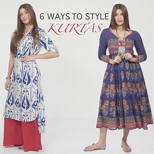 3.3M views · 6.7K reactions | 6 unique ways to wear your KURTAS! | Glamrs | Facebook
