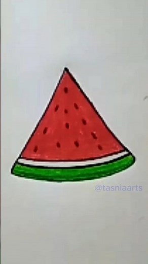 🍉 watermelon drawing easy🍉How to draw Watermelon