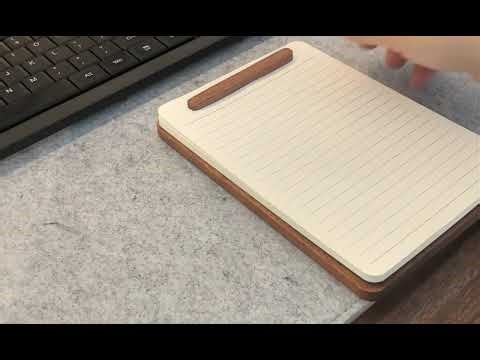 One-Hand Tear Wooden Notepad | Smart Desk Accessory for Focused Work