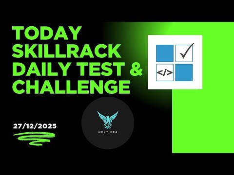 Today 27/12/2025 skillrack Daily test and challenge solutions