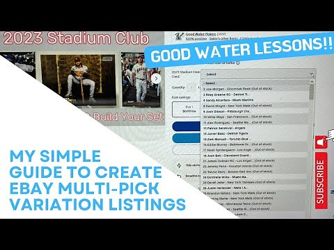 HOW TO CREATE EBAY VARIATION LISTINGS / MULTI-PICK WITH SPORTS CARDS & OTHER ITEMS