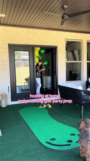 Golf party prep for the masters because my fiancé loves golf and I love to host #partyideas #hosting #partydecor #golfparty #partytheme #hostingideas #partyprep #themasters