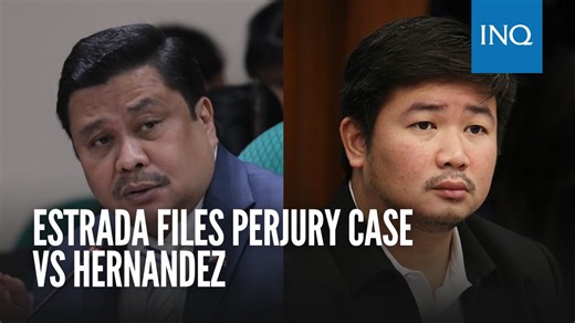 9.9K views · 201 reactions | Sen. Jinggoy Estrada files four counts of perjury against former Bulacan assistant district engineer Brice Ericson Hernandez. Estrada accuses Hernandez of lying in his testimonies before the House and Senate hearings linking the senator to alleged anomalous infrastructure projects. | INQUIRER.net | Facebook
