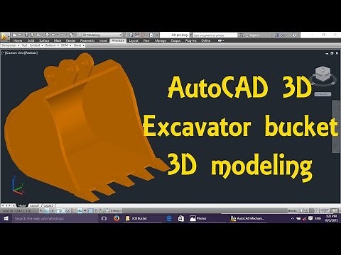 JCB Excavator bucket AutoCAD 3D modeling tutorial | AutoCAD 3D Modeling 1